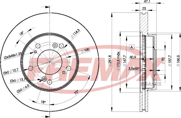 FREMAX BD-2586 - Bremžu diski ps1.lv