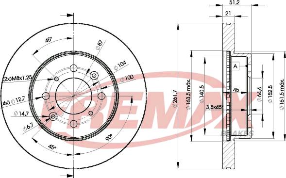 FREMAX BD-2581 - Bremžu diski ps1.lv