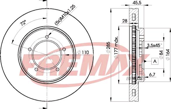 FREMAX BD-2610 - Bremžu diski ps1.lv