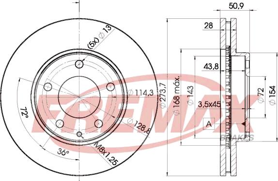 FREMAX BD-2671 - Bremžu diski ps1.lv