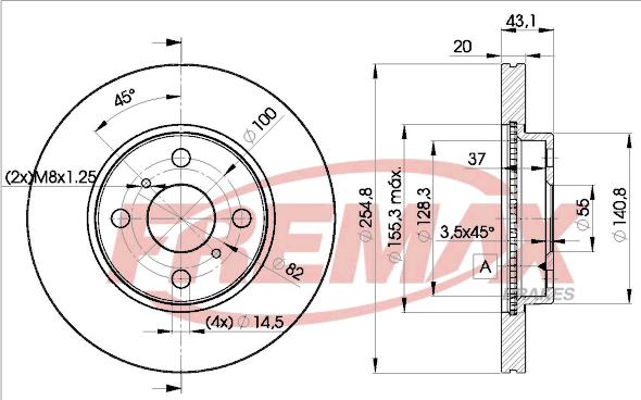 FREMAX BD-2040 - Bremžu diski ps1.lv