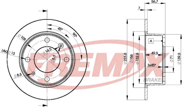 FREMAX BD-2061 - Bremžu diski ps1.lv