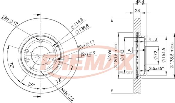 FREMAX BD-2063 - Bremžu diski ps1.lv