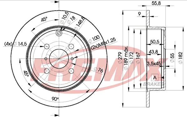 FREMAX BD-2081 - Bremžu diski ps1.lv