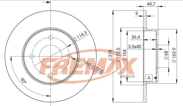 FREMAX BD-2083 - Bremžu diski ps1.lv