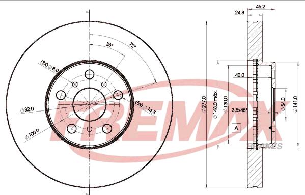 FREMAX BD-2039 - Bremžu diski ps1.lv