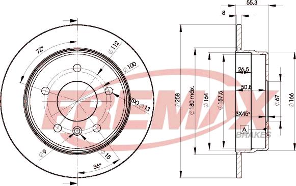 FREMAX BD-2113 - Bremžu diski ps1.lv