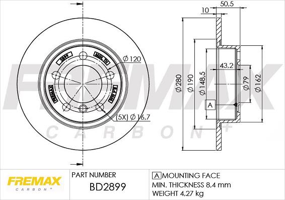 FREMAX BD-2899 - Bremžu diski ps1.lv