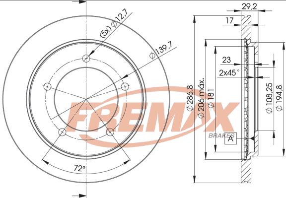 FREMAX BD-2863 - Bremžu diski ps1.lv