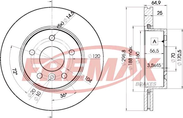 FREMAX BD-2817 - Bremžu diski ps1.lv