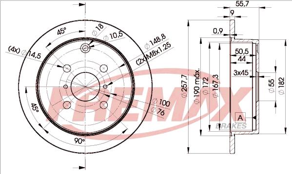 FREMAX BD-2251 - Bremžu diski ps1.lv