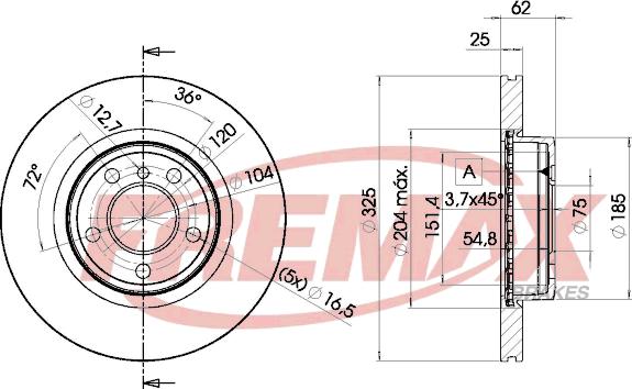 FREMAX BD-2217 - Bremžu diski ps1.lv