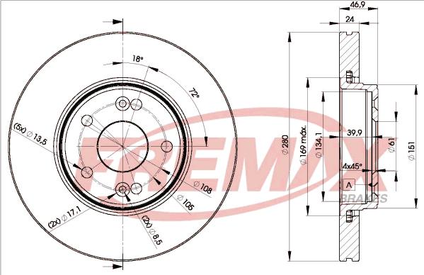 FREMAX BD-2234 - Bremžu diski ps1.lv