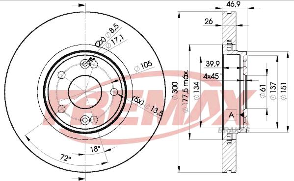 FREMAX BD-2235 - Bremžu diski ps1.lv