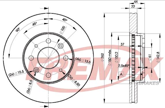 FREMAX BD-2232 - Bremžu diski ps1.lv