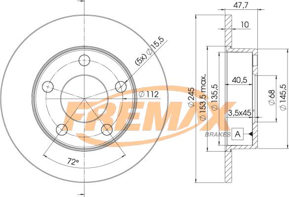 FREMAX BD-2746 - Bremžu diski ps1.lv