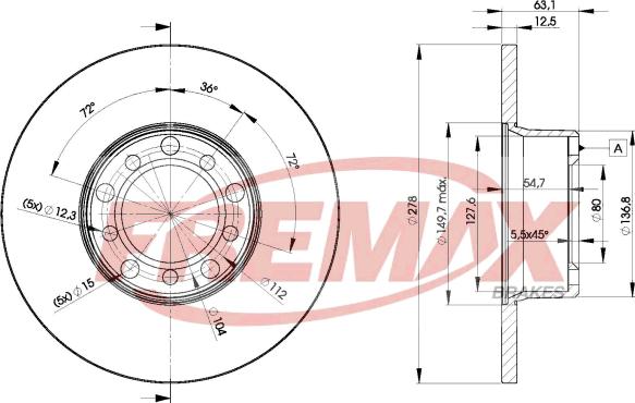 FREMAX BD-2780 - Bremžu diski ps1.lv