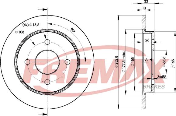 FREMAX BD-7969 - Bremžu diski ps1.lv