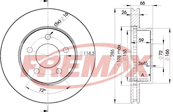 FREMAX BD-7925 - Bremžu diski ps1.lv