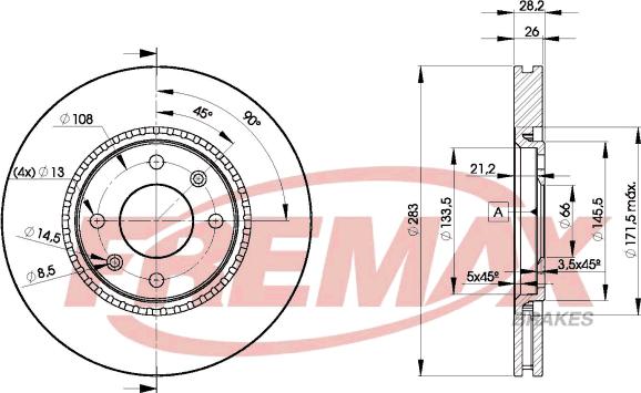 FREMAX BD-7406 - Bremžu diski ps1.lv