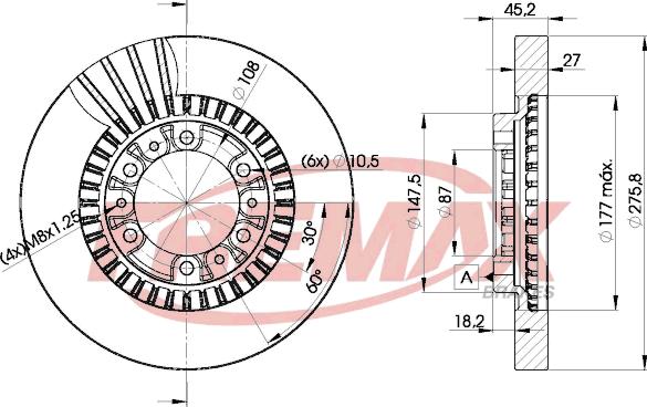 FREMAX BD-7041 - Bremžu diski ps1.lv