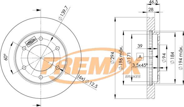 FREMAX BD-7019 - Bremžu diski ps1.lv