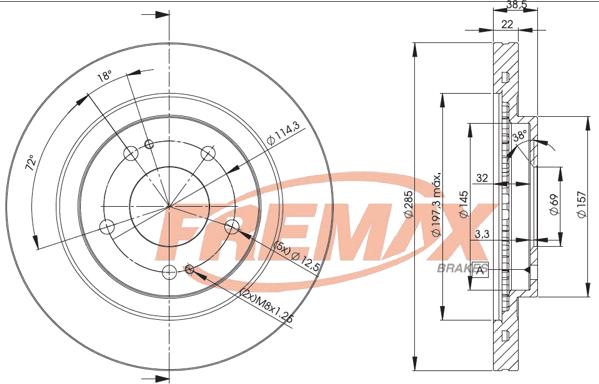 FREMAX BD-7039 - Bremžu diski ps1.lv