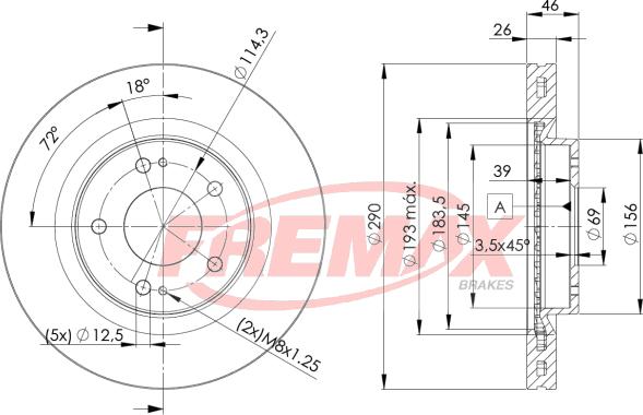 FREMAX BD-7031 - Bremžu diski ps1.lv