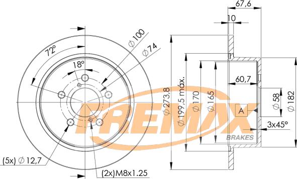 FREMAX BD-7033 - Bremžu diski ps1.lv