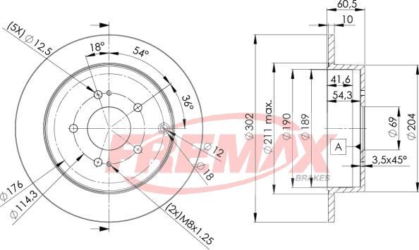 FREMAX BD-7032 - Bremžu diski ps1.lv