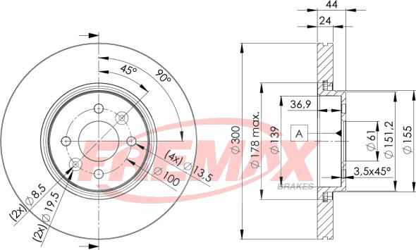 FREMAX BD-7897 - Bremžu diski ps1.lv