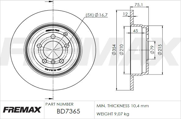 FREMAX BD-7365 - Bremžu diski ps1.lv