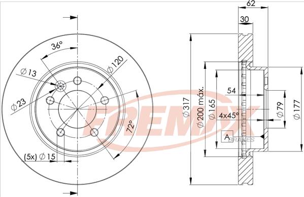 FREMAX BD-7360 - Bremžu diski ps1.lv