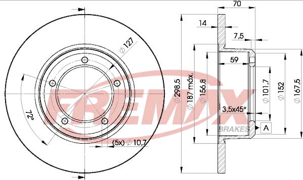 FREMAX BD-7329 - Bremžu diski ps1.lv