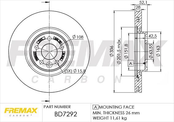 FREMAX BD-7292 - Bremžu diski ps1.lv