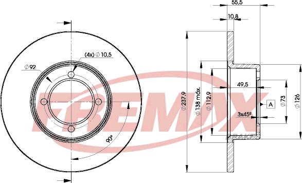 FREMAX BD-7739 - Bremžu diski ps1.lv