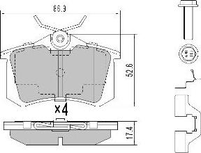 VEMA 833484 - Bremžu uzliku kompl., Disku bremzes ps1.lv