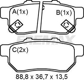 E.T.F. 548 - Bremžu uzliku kompl., Disku bremzes ps1.lv