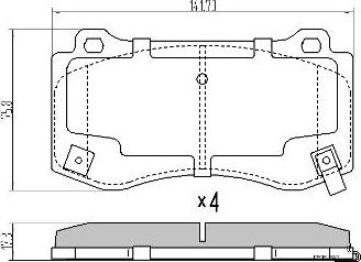 FREMAX FBP-0333 - Bremžu uzliku kompl., Disku bremzes ps1.lv