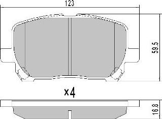 Japanparts JPA213AF - Bremžu uzliku kompl., Disku bremzes ps1.lv