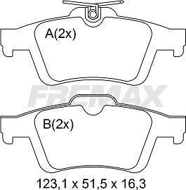 FREMAX FBP-2506 - Bremžu uzliku kompl., Disku bremzes ps1.lv