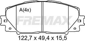 FREMAX FBP-2619 - Bremžu uzliku kompl., Disku bremzes ps1.lv