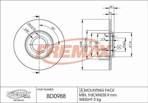 FREMAX FWI-5093 - Indikators, Bremžu uzliku nodilums ps1.lv