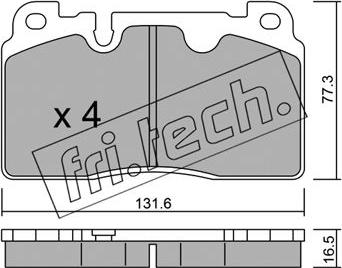 Fri.Tech. 995.0 - Bremžu uzliku kompl., Disku bremzes ps1.lv