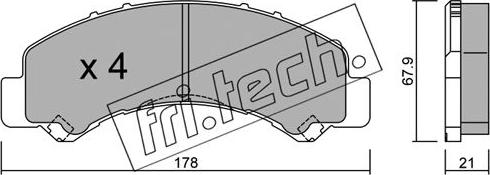 Fri.Tech. 941.0 - Bremžu uzliku kompl., Disku bremzes ps1.lv