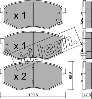 Fri.Tech. 958.0 - Bremžu uzliku kompl., Disku bremzes ps1.lv