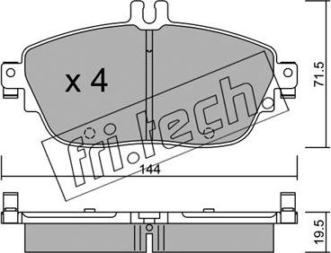 Fri.Tech. 981.0 - Bremžu uzliku kompl., Disku bremzes ps1.lv