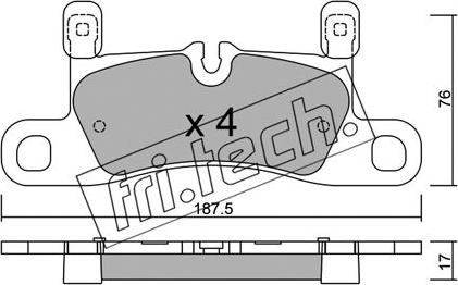 Fri.Tech. 974.3 - Bremžu uzliku kompl., Disku bremzes ps1.lv