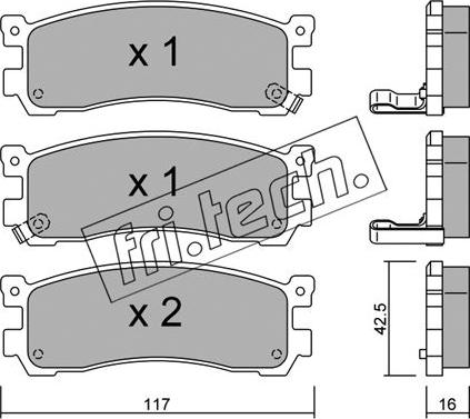 Fri.Tech. 494.0 - Bremžu uzliku kompl., Disku bremzes ps1.lv