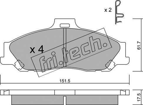 Fri.Tech. 495.0 - Bremžu uzliku kompl., Disku bremzes ps1.lv